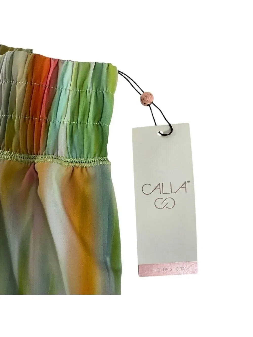 Calia High Rise Step Up Short Filtered Flora Multi 3” inseam Relaxed fit size S
